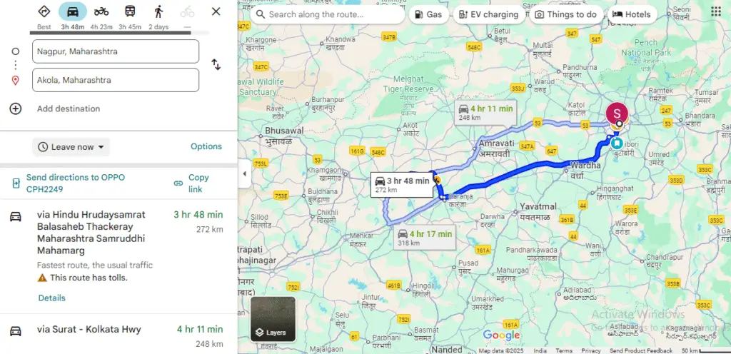 nagpur to akola centralindiacabs