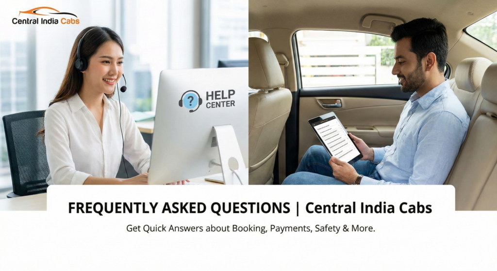 FAQs | Central India Cabs 1 Cab Booking Help Nagpur