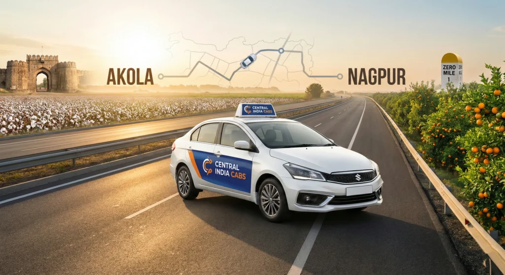 Akola to Nagpur Cab | Airport Drop & Shegaon Return Taxi 1 Akola to Nagpur Taxi on Highway